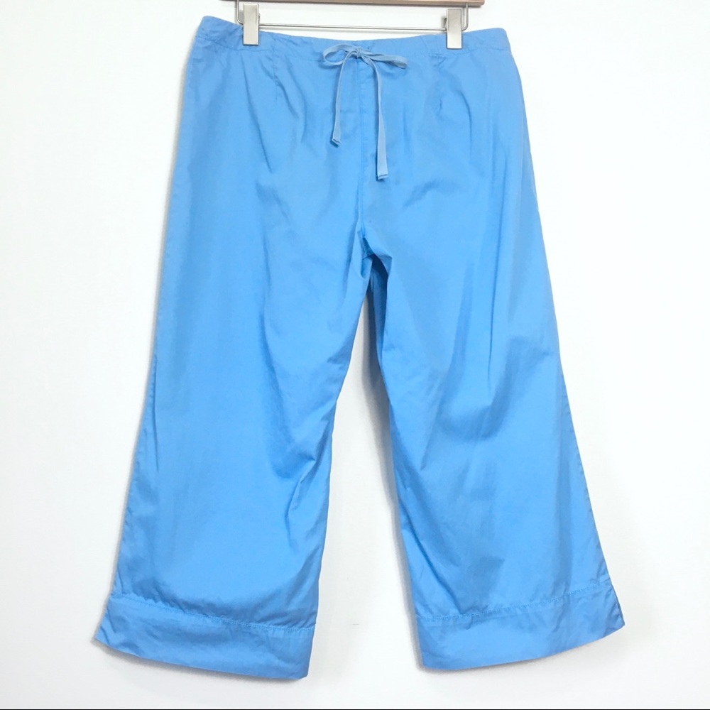 Eileen Fisher Blue a Cotton Casual Summer Capris Pants M